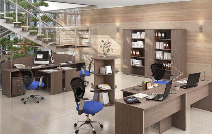 Офисный комплект мебели IMAGO три стола, 2 шкафа, стеллаж, тумба в Петрозаводске - изображение 6